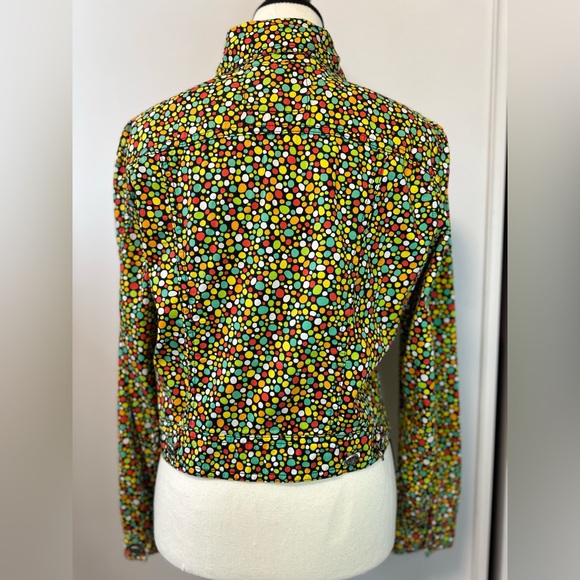MOSHINO Vintage ‘90’s Polka Dot Jean Jacket Style - Size 8 - Picture 2 of 12